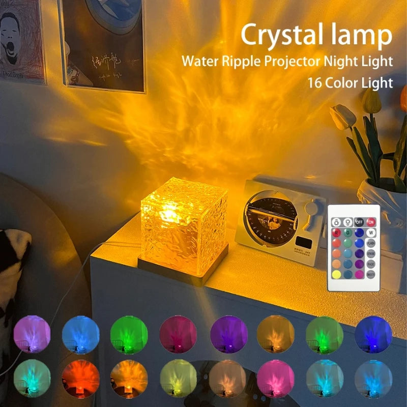 Lampe Projecteur à Effet d'Ondulation d'Eau — 16 Couleurs