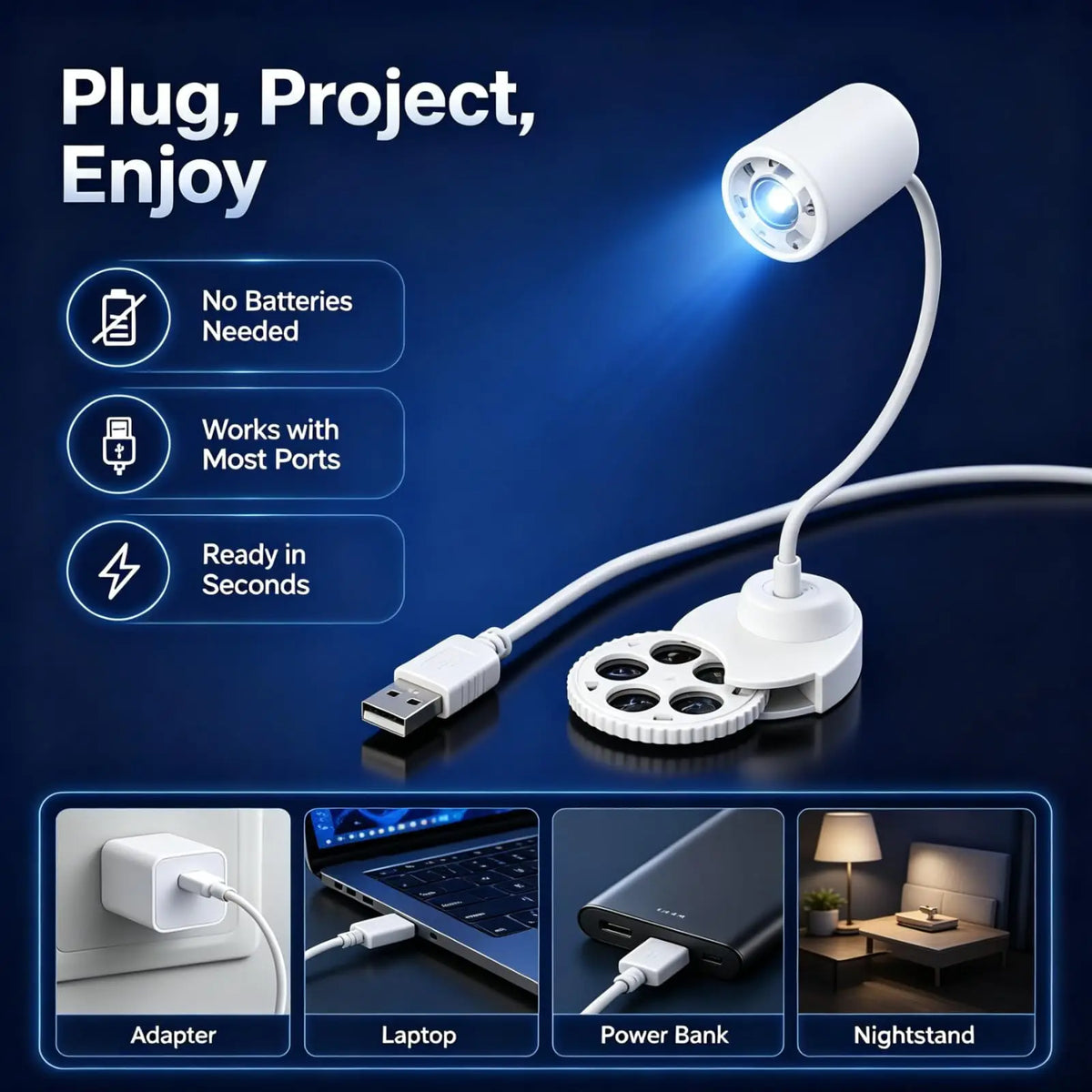Projecteur d'Étoiles & Nébuleuse USB | Éclairage d'Ambiance Chambre